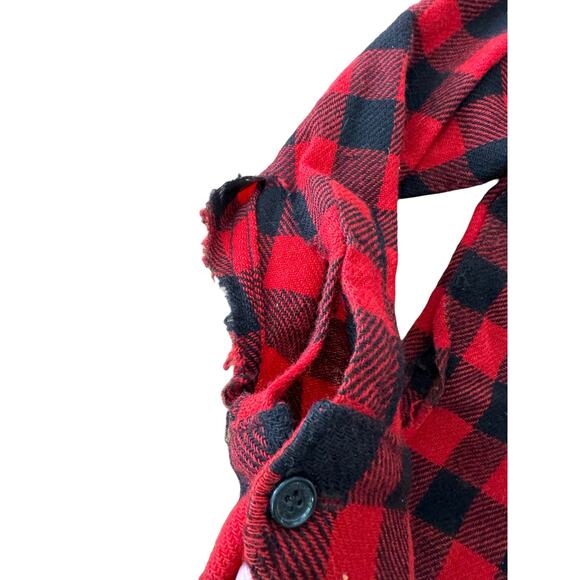Vintage L.L. Bean Plaid Buffalo check Flannel Lumberjack shirt size large - Picture 11 of 12